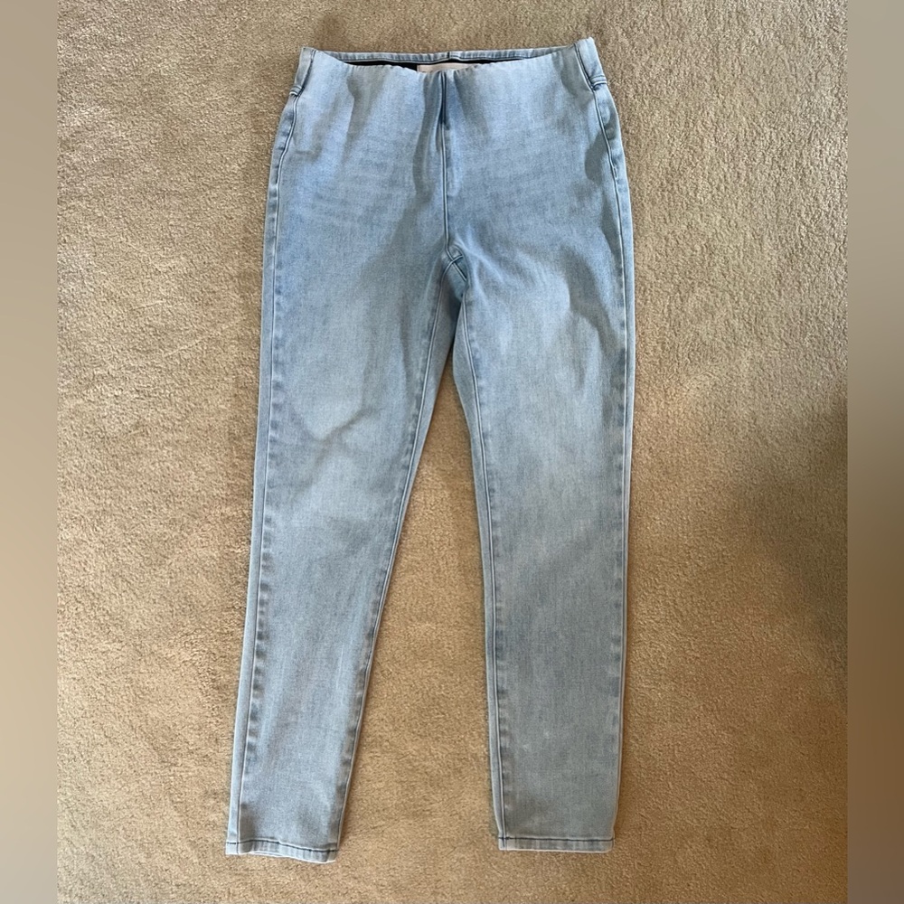 Soft Surroundings Blue Jeggings with Faded Wash - Picture 7 of 7